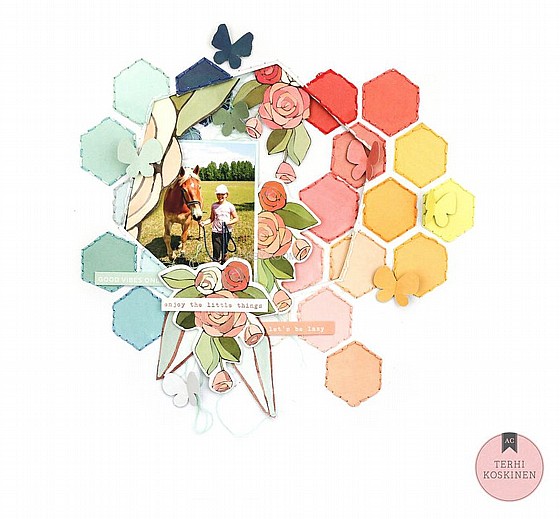 ��� ���� ������� - Saturday Afternoon Collection - 40 Piece Ephemera with Foil Accents