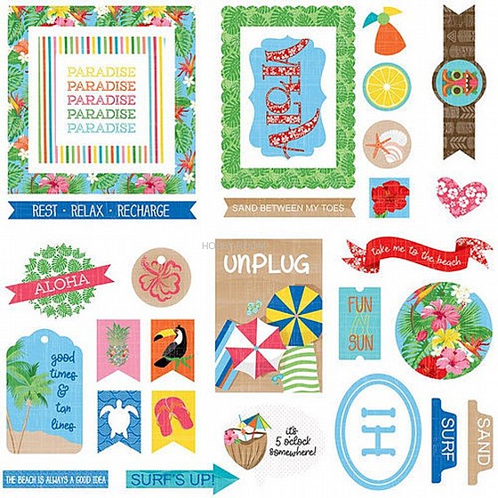 ����� - ����� ������� Photoplay - Aloha - Cardstock Die-Cuts 