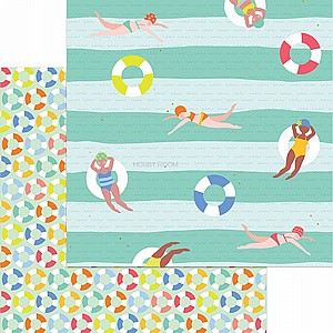  My Mind�s Eye  - TUTTI FRUTTI "SWIM TIME" 12X12 PAPER