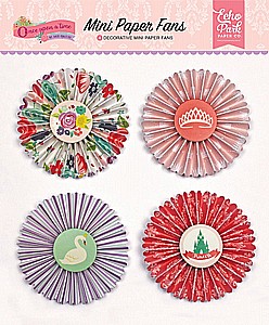 ONCE UPON A TIME PRINCESS MINI PAPER FANS ONCE UPON A TIME PRINCESS MINI PAPER FANS