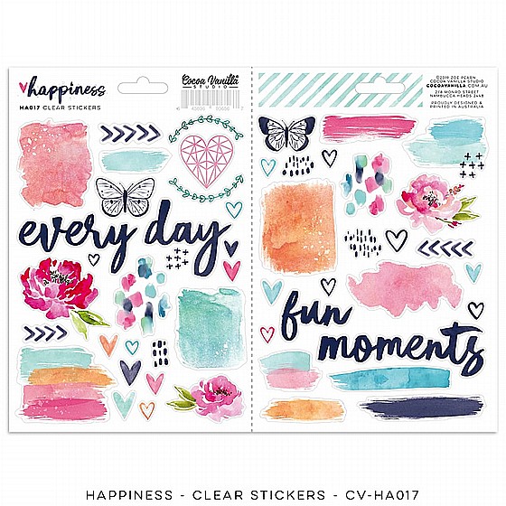 HAPPINESS � Clear Stickers