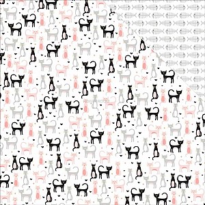 MEOW "KITTEN PARTY" 12X12 PAPER