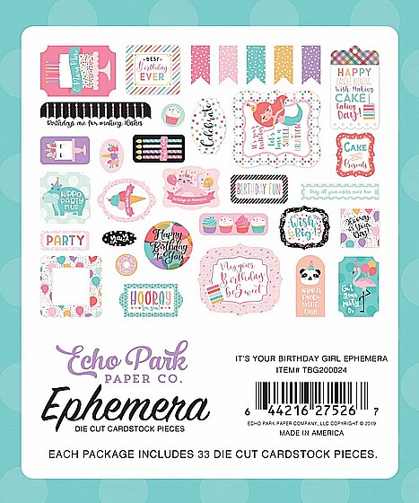 ITS YOUR BIRTHDAY GIRL EPHEMERA