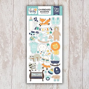 Hello Baby Boy Chipboard Accents Hello Baby Boy Chipboard Accents