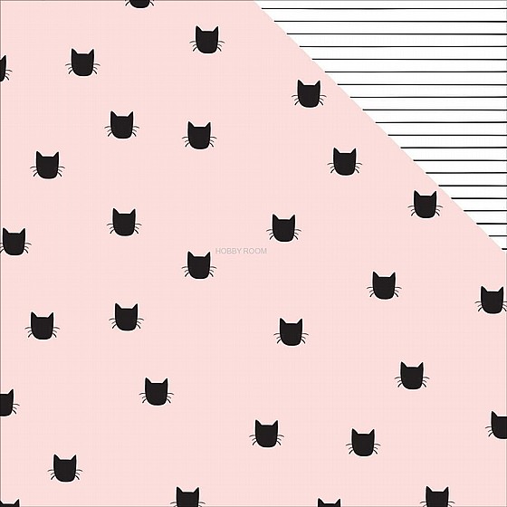 MEOW "BLACK CAT" 12X12 PAPER 
