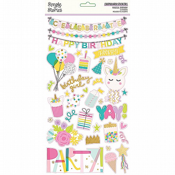 MAGICAL BIRTHDAY 6X12 CHIPBOARD