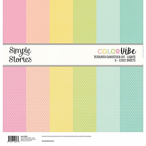 LIGHTS TEXTURED CARDSTOCK KIT
