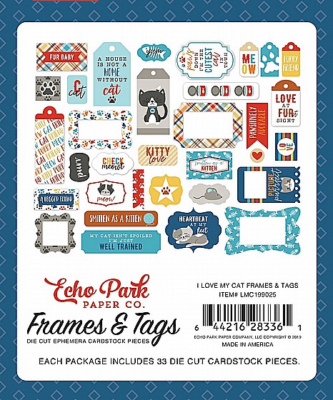 I LOVE MY CAT FRAMES & TAGS