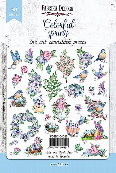Carving set Colorful spring collection 60 pcs