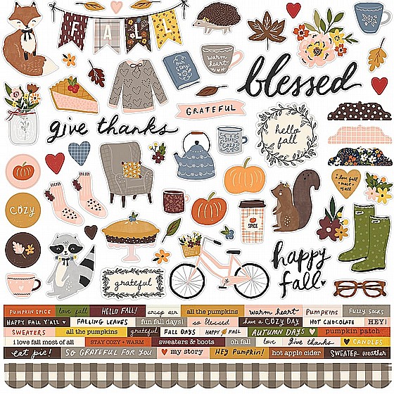 COZY DAYS - CARDSTOCK STICKER