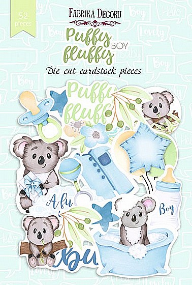 Puffy Fluffy Boy 52 Die Cut Set