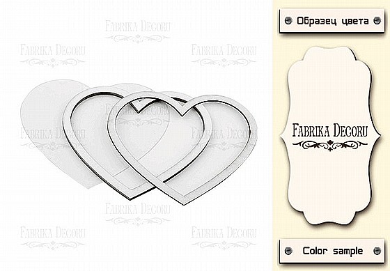 BLANK FOR SHAKER HEART-2 9.8X8.3 CM FACTORY DECOR