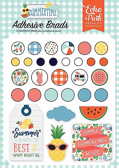 SUMMERTIME ADHESIVE BRADS