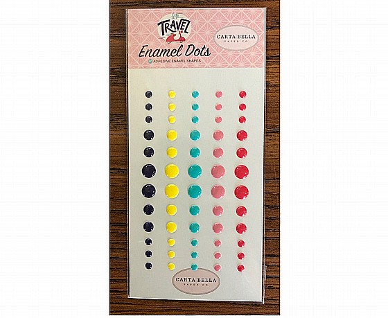 Lets Travel Enamel Dots