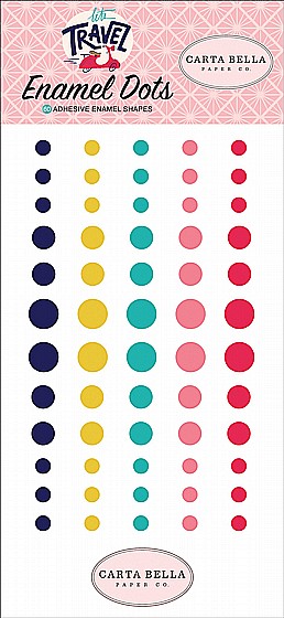Lets Travel Enamel Dots