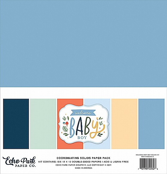  WELCOME BABY BOY SOLIDS KIT