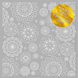 Acetate gold foiled sheet White Napkins 12"x12"