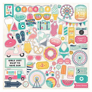 חלום קיצי - Echo Park - Summer Dreams Collection - 12 x 12 Cardstock Stickers - Elements חלום קיצי - Echo Park - Summer Dreams Collection - 12 x 12 Cardstock Stickers - Elements