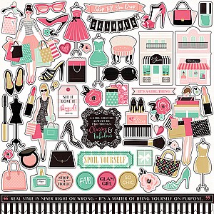 אופנתית בכל רגע - Echo Park - Fashionista Collection - 12 x 12 Cardstock Stickers - Elements אופנתית בכל רגע - Echo Park - Fashionista Collection - 12 x 12 Cardstock Stickers - Elements
