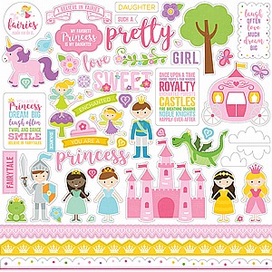 אבירים ונסיכות - Perfect Princess Collection - 12 x 12 Cardstock Stickers - Elements אבירים ונסיכות - Perfect Princess Collection - 12 x 12 Cardstock Stickers - Elements