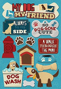 הכלב שלי, בחבר שלי - Cardstock Stickers - My Dog My Friend הכלב שלי, בחבר שלי - Cardstock Stickers - My Dog My Friend