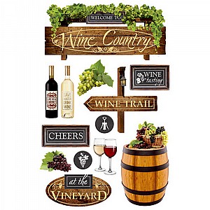 דרך היין - 3 Dimensional Cardstock Stickers - Wine Country דרך היין - 3 Dimensional Cardstock Stickers - Wine Country