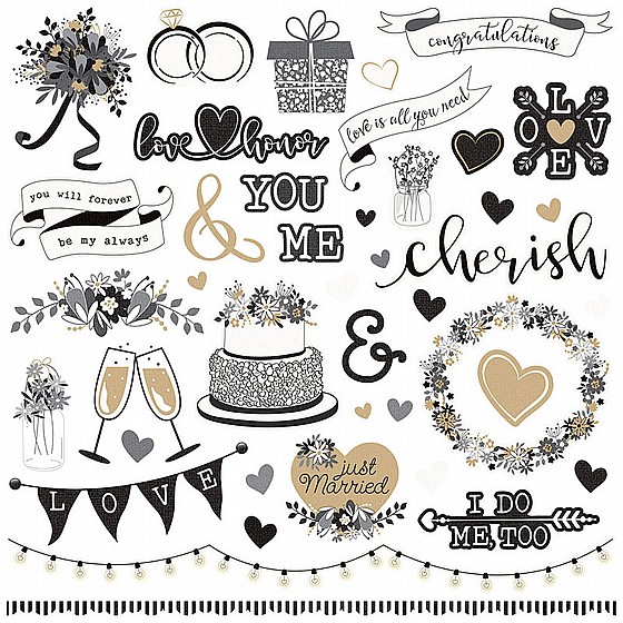 ���� ����� - We Do Collection - 12 x 12 Cardstock Stickers - Elements